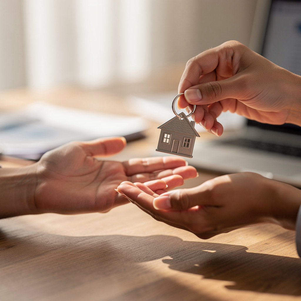 Deven Ortiz - Real Estate Agent guiding a home buyer through a property viewing in San Diego